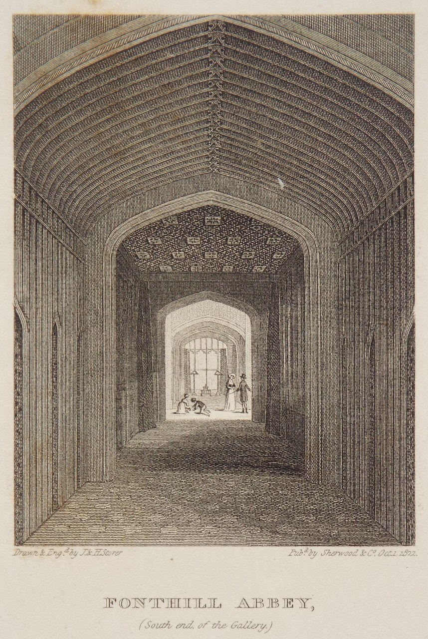 Print - Fonthill Abbey (South end of the Gallery) - Storer